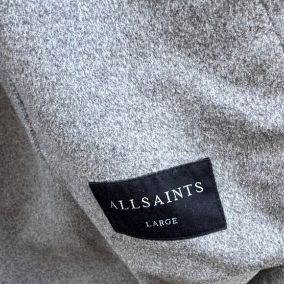 AllSaints Hanson Gray Wool Jacket - Picture 2 of 14